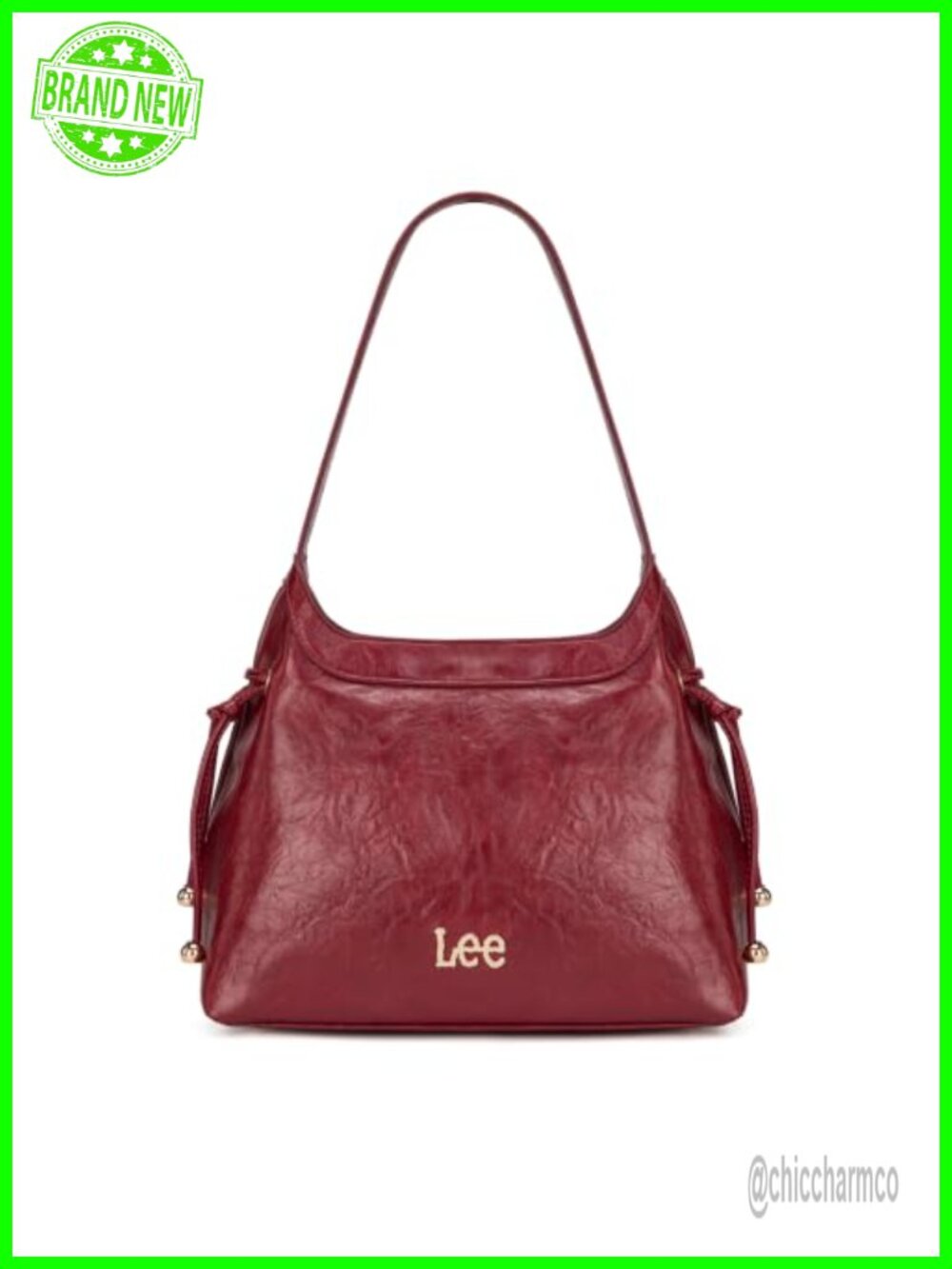 Wrinkled Textured Leather Hobo Shoulder Bag Top Handle Satchel Purse